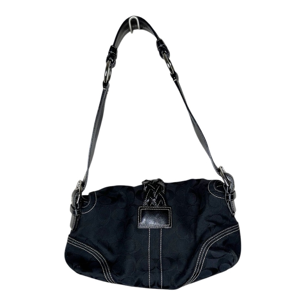 Coach Legacy Vintage Black Braided Soho Bag A06Q 6314 Y2K Jacquard Signature - Picture 2 of 16